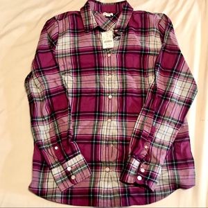 NEW WITH TAGS J. Crew Flannel Size Medium